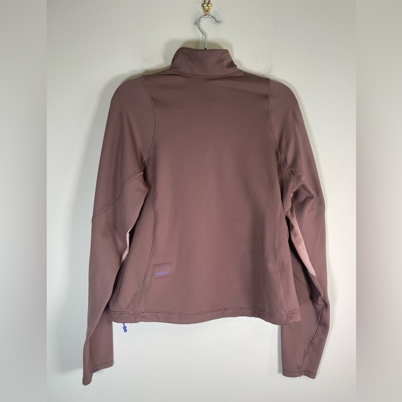 Brown Quarter-Zip Pullover with Purple Accents - Picture 10 of 11